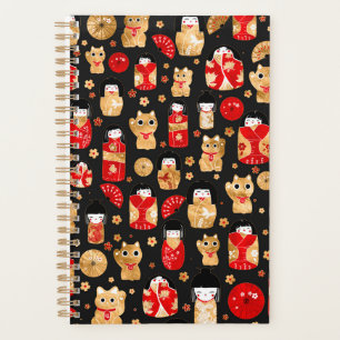 Japanese Dolls - Kokeshi and Maneki Neko Cats Planner