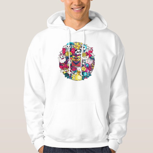 Japanese Doodle Art Hoodie (Front)