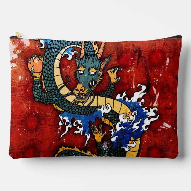 Japanese Dragon Accessory Pouch (Front)