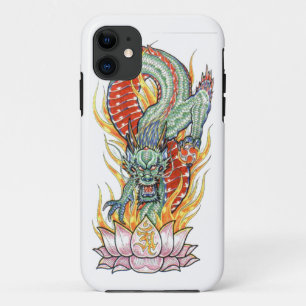 Japanese Dragon and Lotus Flower iPhone 11 Case