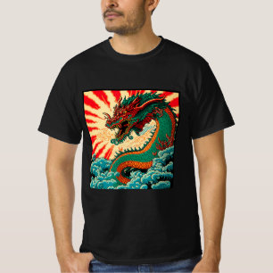 Japanese Dragon Anime Japan Chinese Dragons Tattoo T-Shirt