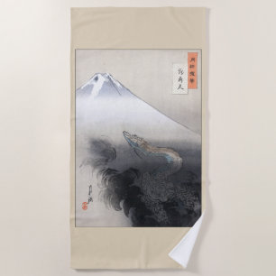 Japanese Dragon Beach Towel