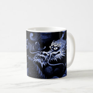 Japanese Dragon blue-black version Coffee Mug