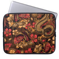 Japanese dragon koi pattern.