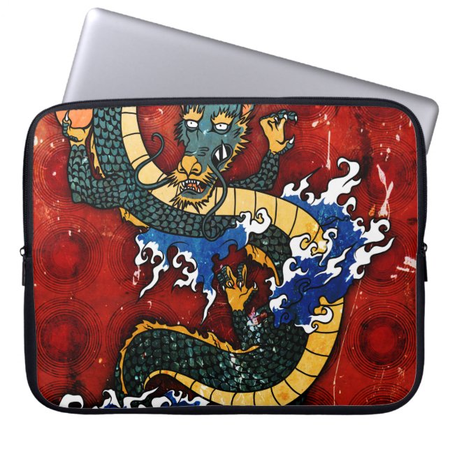 Japanese Dragon Laptop Sleeve (Front)