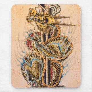 Japanese Dragon Mouse Pad