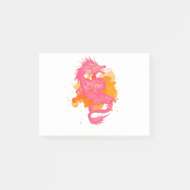 Japanese dragon post-it notes (Front)