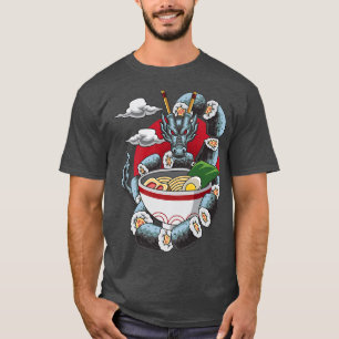 Japanese Dragon Ramen Noodles Soup Cute Bowl Asian T-Shirt