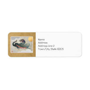 Japanese Dragon Return Address Return Address Label