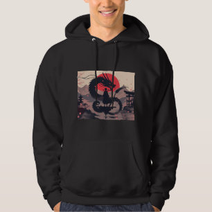 Japanese Dragon & Samurai Zen Art Hoodie