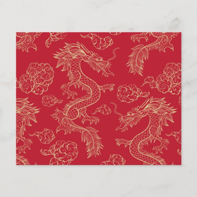Japanese Dragon Scrapbook Paper | Exotic Crafting (Front)