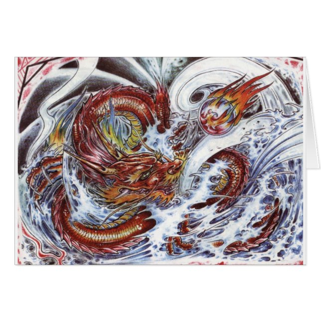 Japanese Dragon Tattoo Design (Front Horizontal)