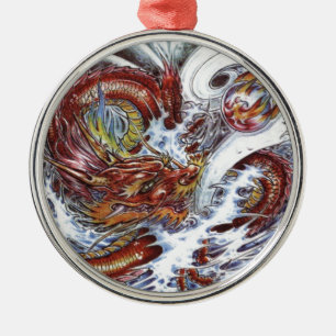Japanese Dragon Tattoo Design Metal Tree Decoration