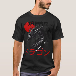 Japanese Dragon with Red Sun Traditional Japan T-Shirt