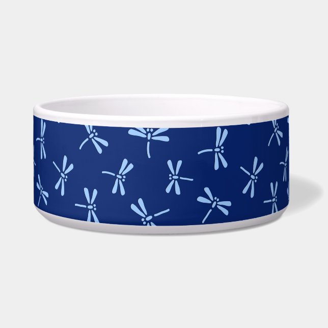 Japanese Dragonfly Pattern, Cobalt and Sky Blue (Front)