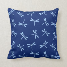 Japanese Dragonfly Pattern, Cobalt and Sky Blue
