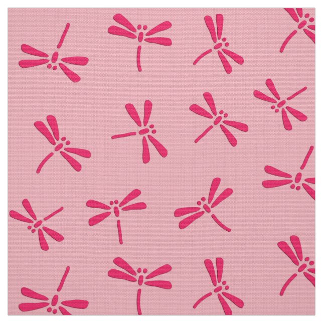 Japanese Dragonfly Pattern, Light Coral Pink Fabric (Swatch)