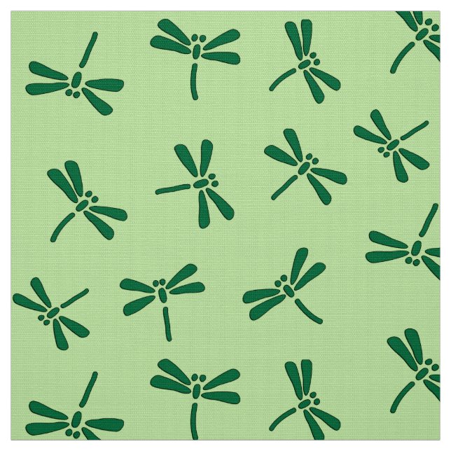 Japanese Dragonfly Pattern, Light Jade Green Fabric (Swatch)