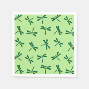 Japanese Dragonfly Pattern, Light Jade Green Napkin