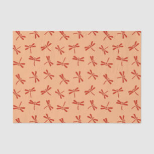 Japanese Dragonfly Pattern, Mandarin Orange Tissue Paper