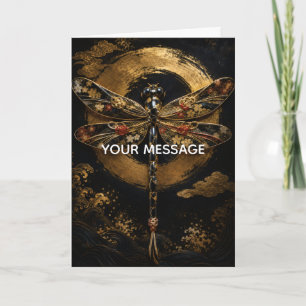 Japanese Dragonfly Tombo Kintsugi Gold Art Persona Card