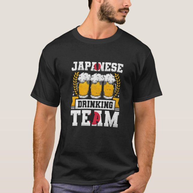 Japanese Drinking Team Beer Day T-Shirt (Front)