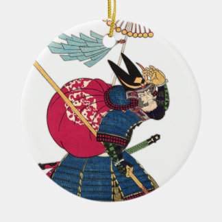 Japanese Eastern Samurai Vintage Warrior Japan Ceramic Ornament
