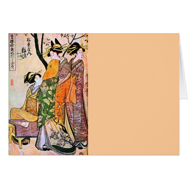 Japanese Engraving Three Geisha 1911 (Front Horizontal)