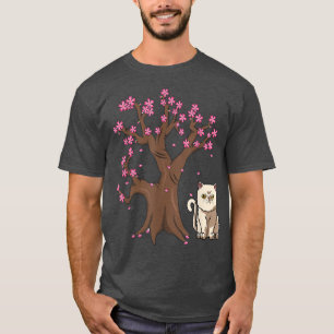 Japanese Exotic Shorthair Cat Mum Cherry Blossom T-Shirt