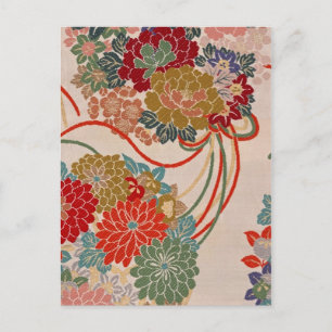 Japanese fabric 2012 Pocket Calendar Postcard