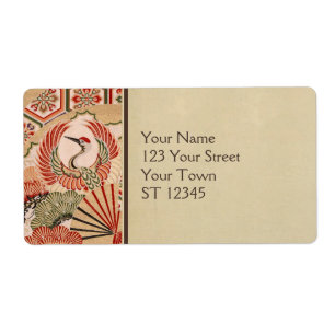 Japanese Fabric Shipping Label