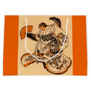 Japanese fairytale The Tongue Cut Sparrow Large Gift Bag