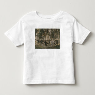 Japanese family being carried in litters, c.1880s toddler T-Shirt