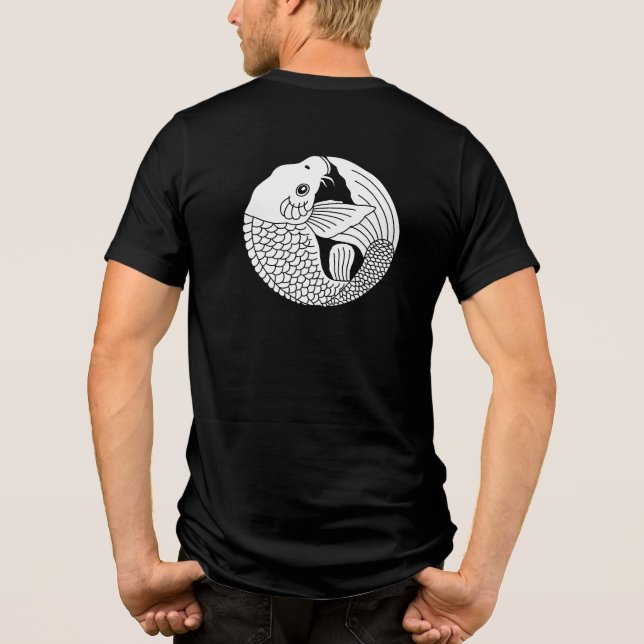 Japanese Family Crest-Carp Tri-Blend Shirt (Back)