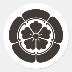 Japanese Family Crest KAMON Symbol Classic Round Sticker