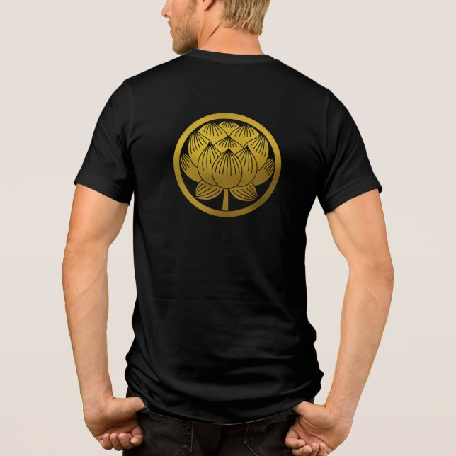 Japanese Family Crest-Lotus Tri-Blend Shirt (Back)