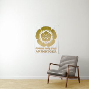 Japanese Family Crests: Akimoto Uri Tapestry
