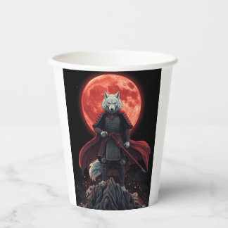Japanese Fantasy Warrior Illustration Paper Cups