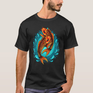 Japanese Fighting Giant Carp Nishikigoi Fish Cherr T-Shirt
