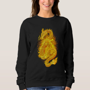 Japanese Fire Dragon  Sad Aesthetic Edgy Streetwea Sweatshirt