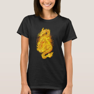 Japanese Fire Dragon  Sad Aesthetic Edgy Streetwea T-Shirt
