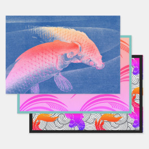 JAPANESE FISH IMAGES Wrapping Paper SHEETS