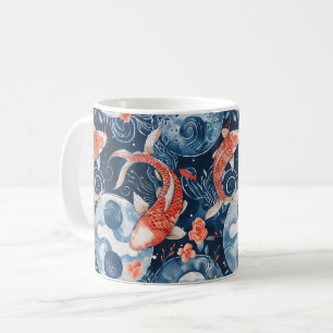 Japanese Fish In Watercolor Coffee Mug