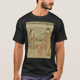 Japanese Fishing Woodblock Fishermen T-Shirt