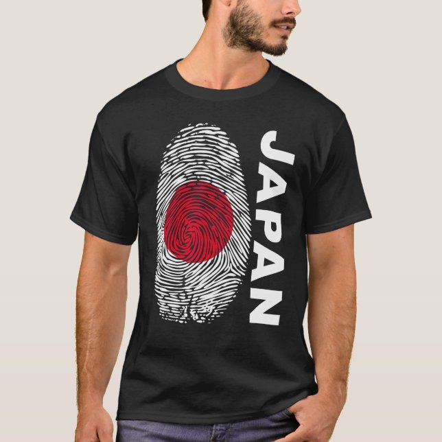 Japanese flag as fingerprint motif T-Shirt (Front)