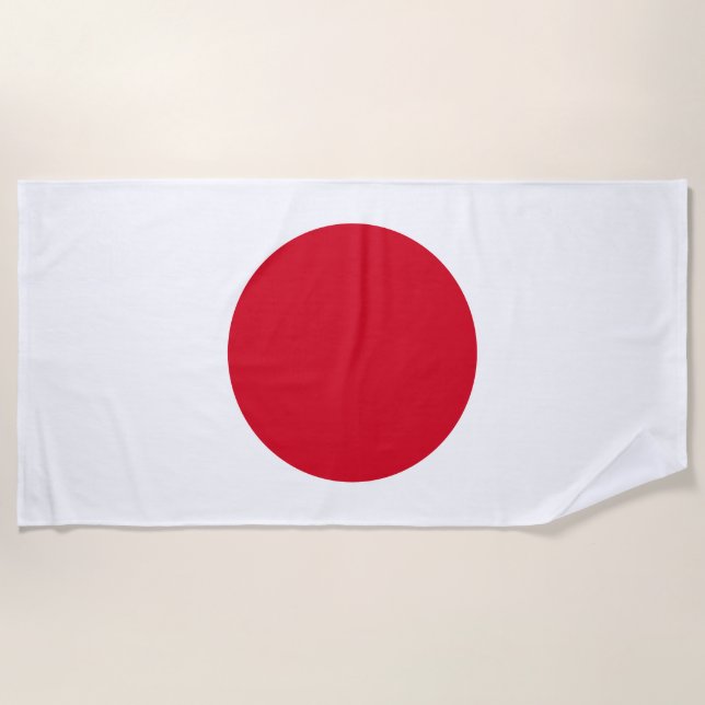 Japanese Flag Beach Towel (Front)