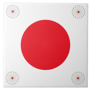 Japanese flag ceramic tile
