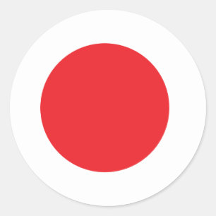 Japanese flag classic round sticker