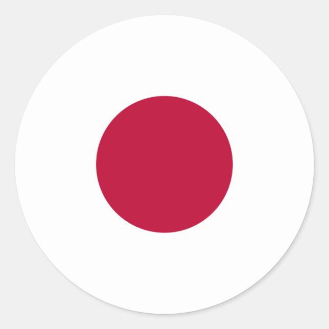 Japanese Flag, Flag of Japan Classic Round Sticker (Front)