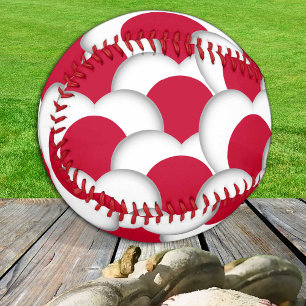 Japanese Flag, Hearts - Baseballs, Love Japan Baseball